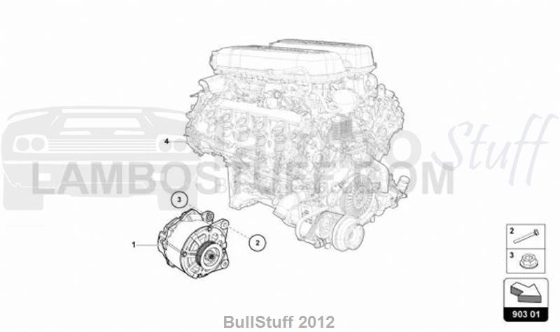 2017 Lamborghini HURACAN LP610-4 COUPE CANADA ALTERNATOR (903.01.00)